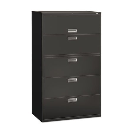 Hon HON, 600 SERIES FIVE-DRAWER LATERAL FILE, 42W X 18D X 64.25H, CHARCOAL 695LS
